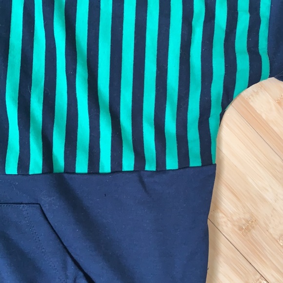 Blue and Green pullover with zipper - Picture 2 of 4